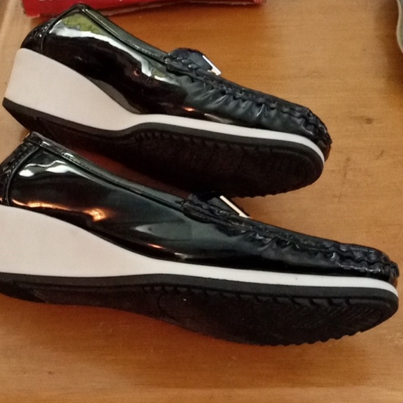 Sl Design Size 40 Black Wedge Shoes - Picture 2 of 3